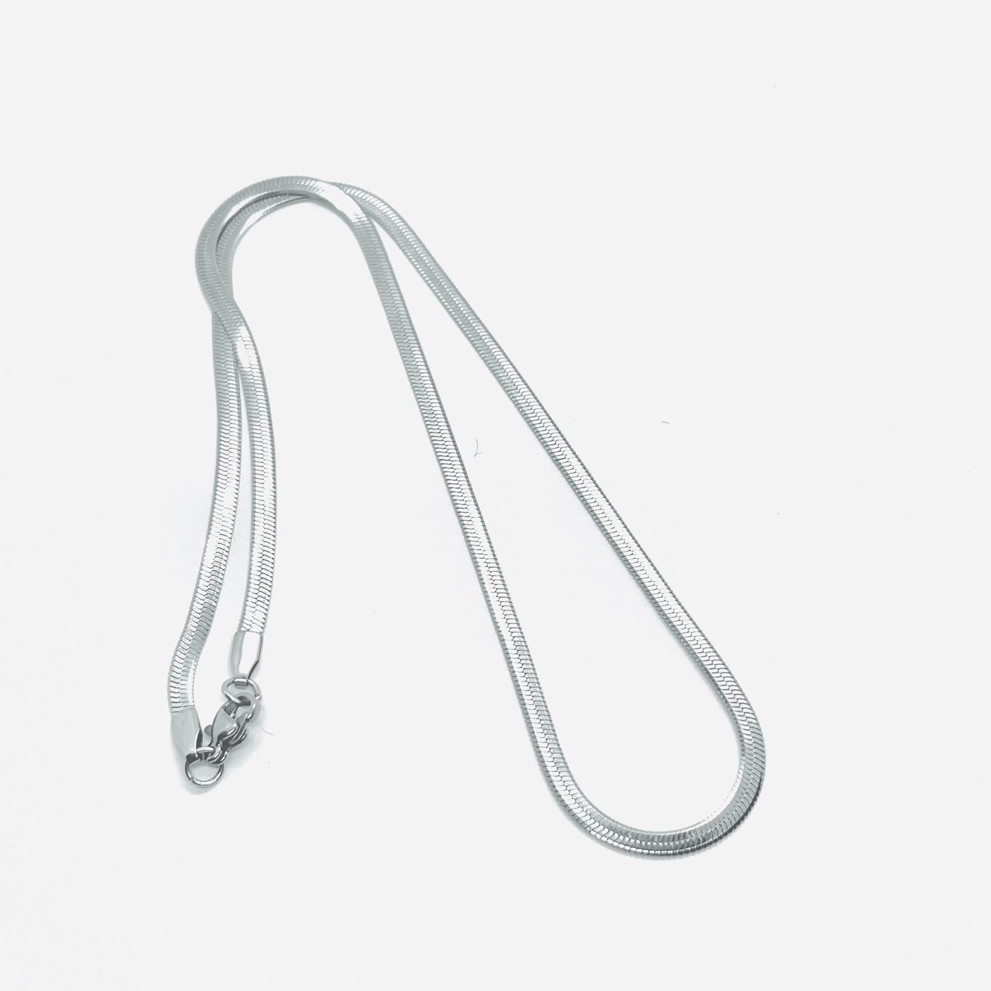 Cadena Snake plateada