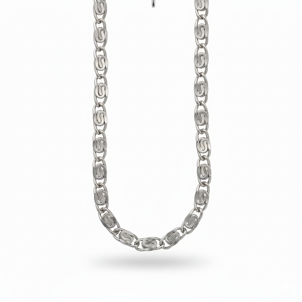 Cadena paje plateada